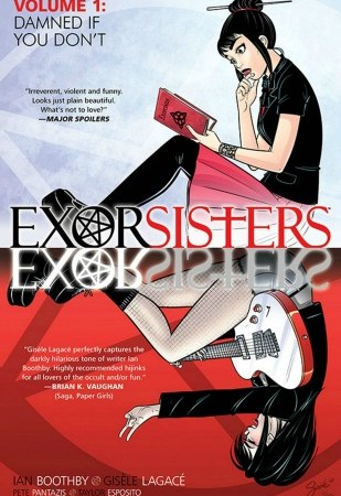 Exorsisters-Image-Comics-Ian-Boothby-Gisèle-Lagacé-Pete-Pantazis-Taylor-Esposito-comic-books-book-review-horror-comedy-demon-twin-sisters-exorcism-comics
